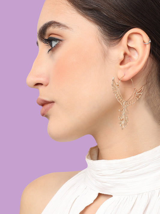 Gold Plated Designer Party Hoop Earring For Women