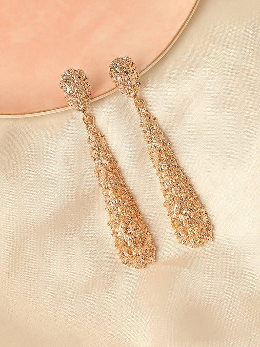 Gold Plated Designer Stone Party Drop Earring For Women