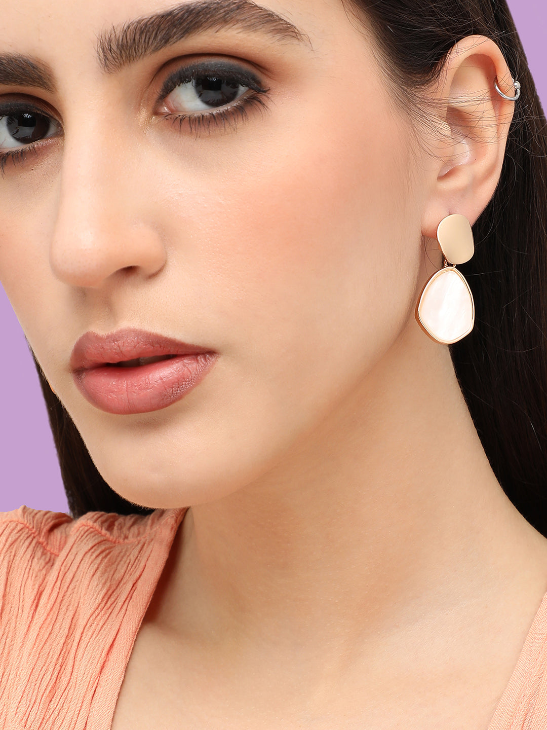Gold Plated Designer Stone Party Drop Earring For Women