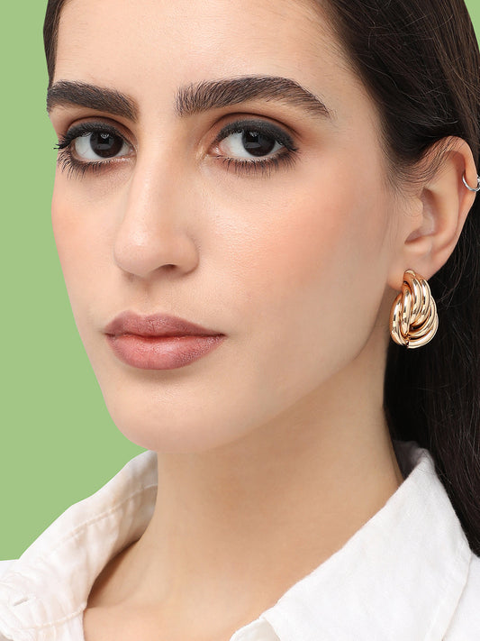 Gold Plated Designer Casual Stud For Women