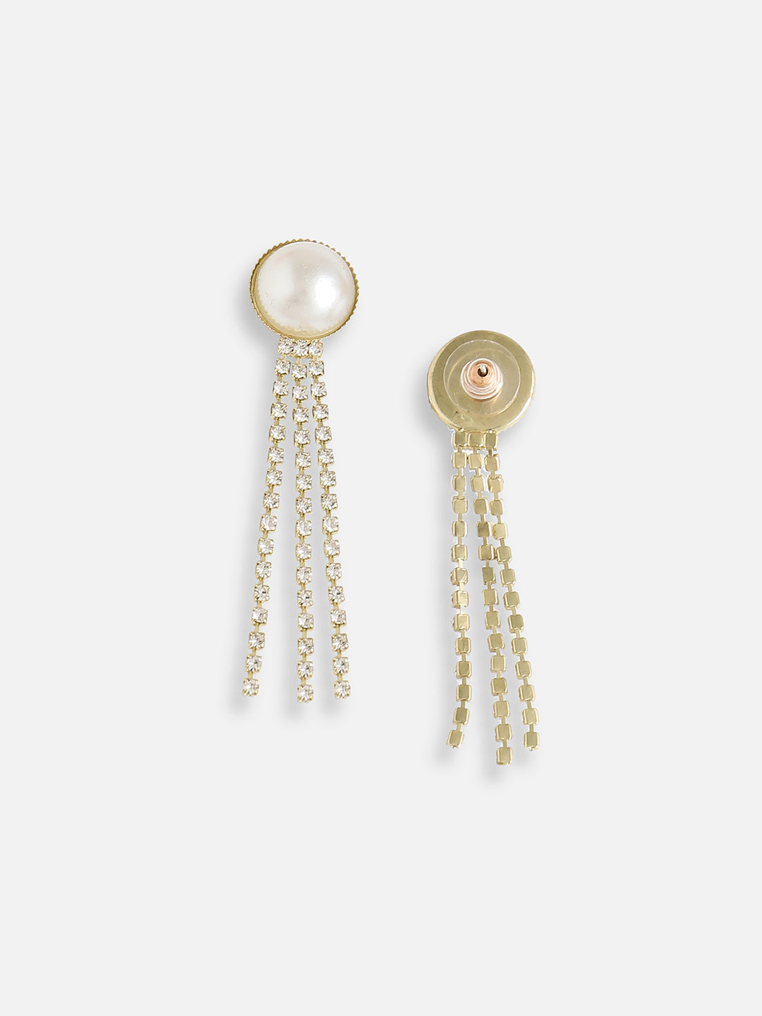 Gold Plated Pearls Casual Drop Earring For Women