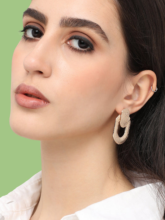 Gold Plated Designer Casual Drop Earring For Women