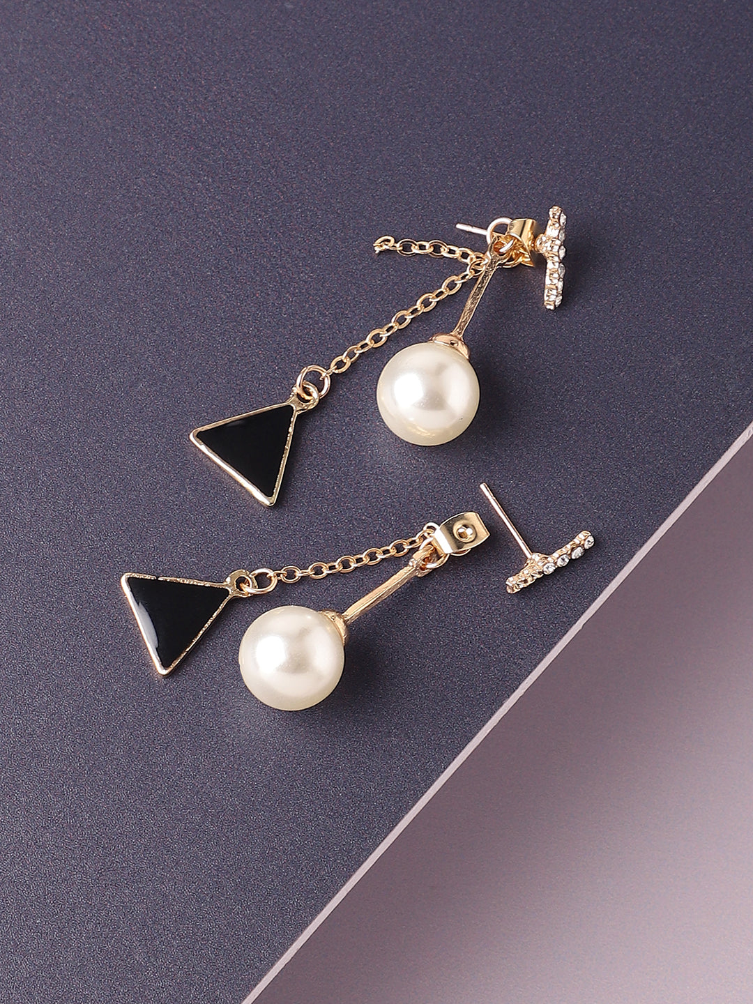Gold Plated Pearls Casual Drop Earring For Women