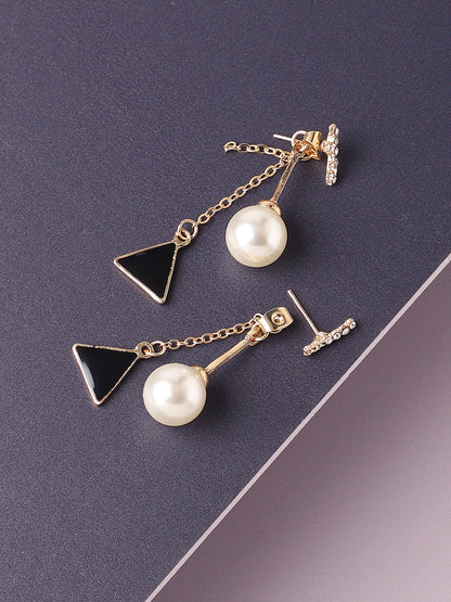 Gold Plated Pearls Casual Drop Earring For Women