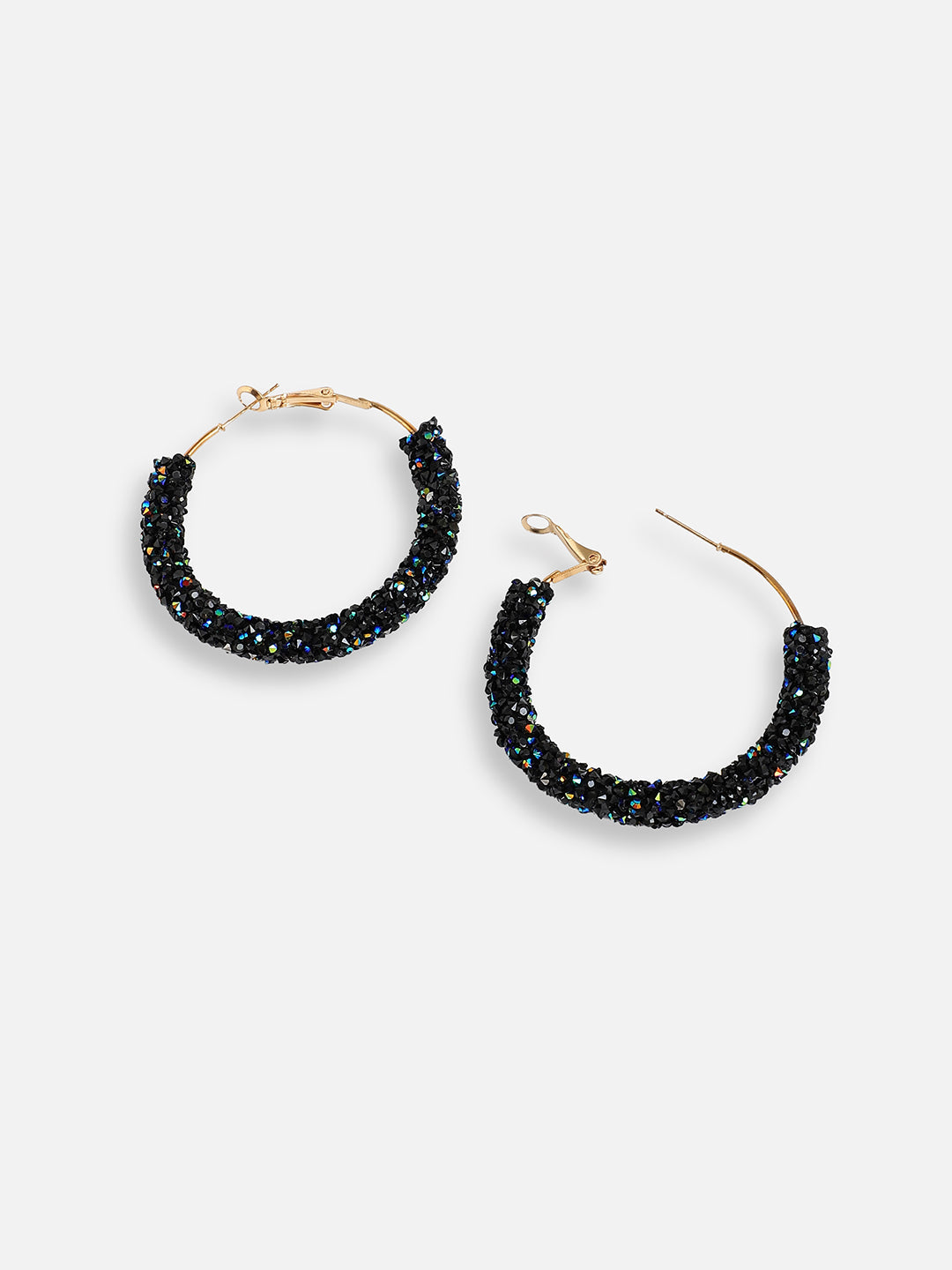 Gold Plated Designer Stone Casual Hoop Earring For Women