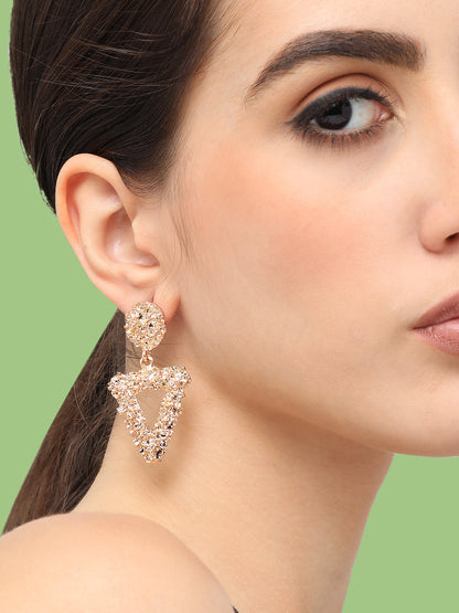 Gold Plated Designer Party Drop Earring For Women