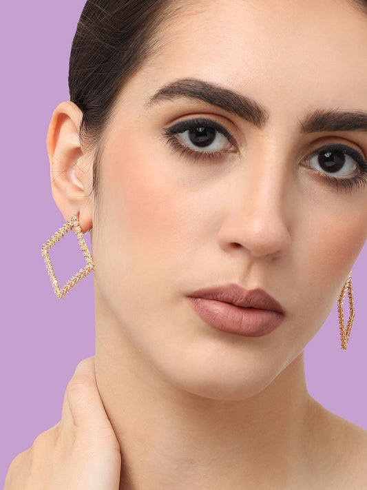 Gold Plated Designer Party Stud For Women