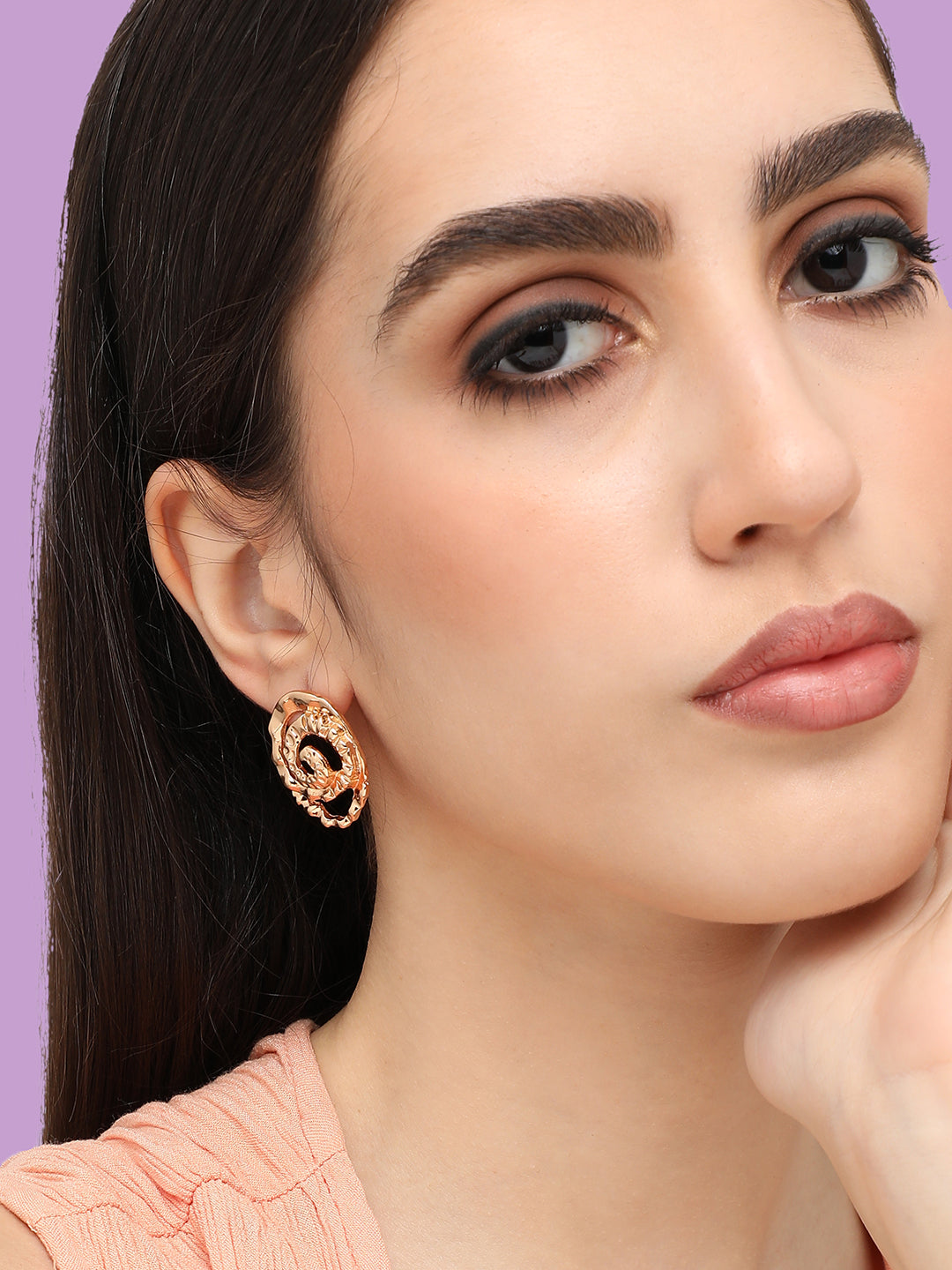 Gold Plated Designer Party Stud For Women
