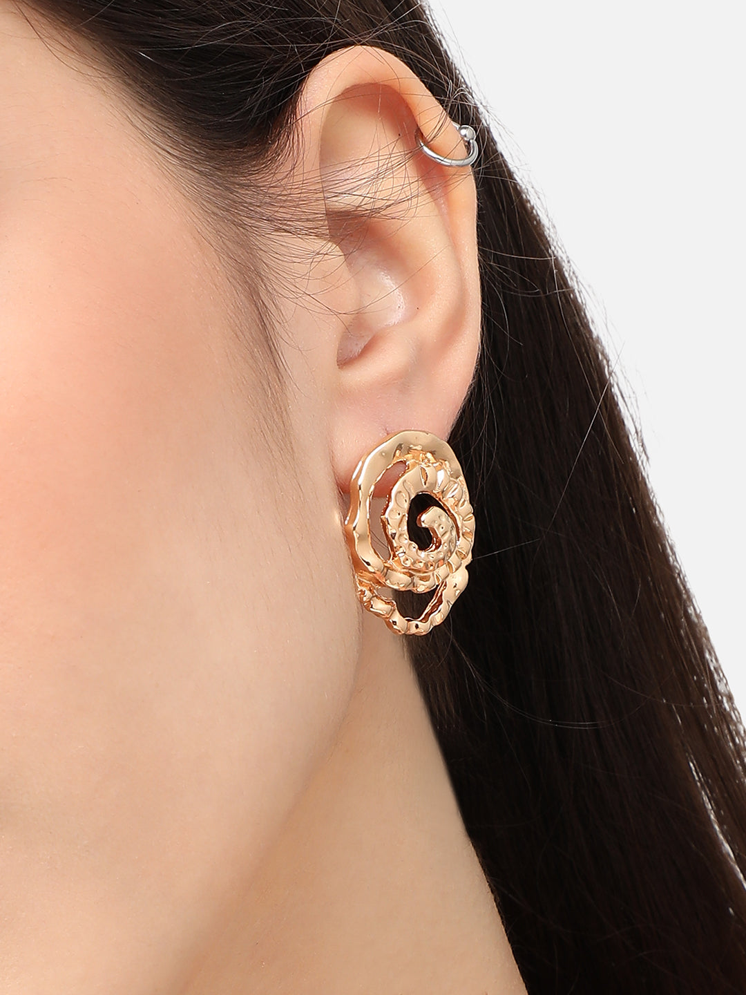 Gold Plated Designer Party Stud For Women