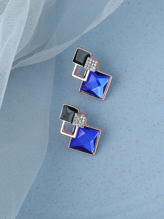 Gold Plated Designer Stone Party Stud For Women
