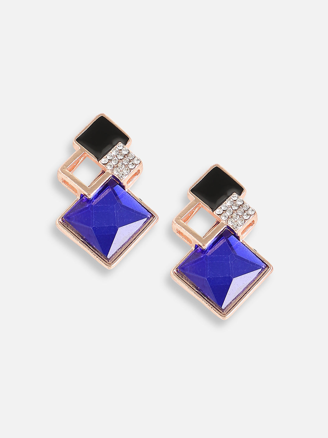 Gold Plated Designer Stone Party Stud For Women