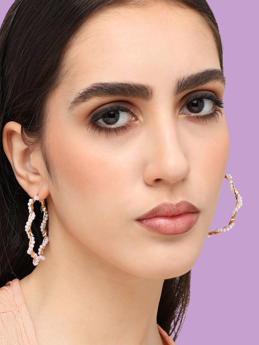 Gold Plated Designer Party Hoop Earring For Women