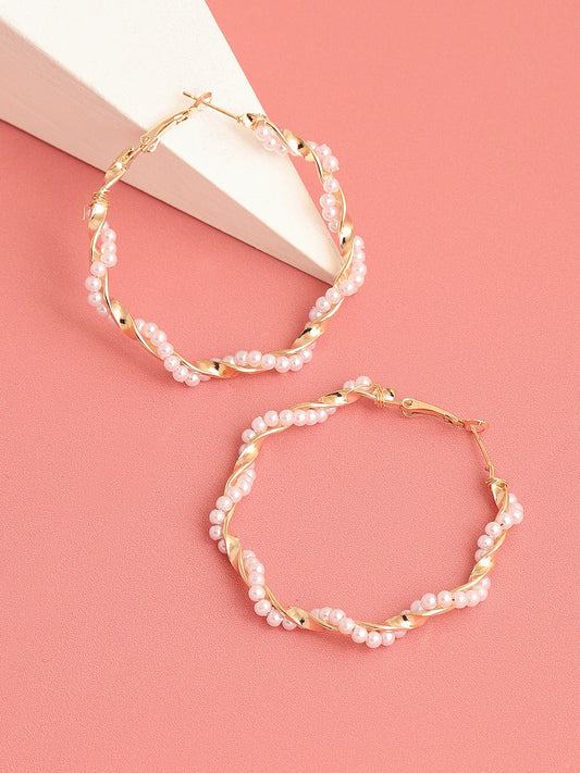 Gold Plated Designer Party Hoop Earring For Women