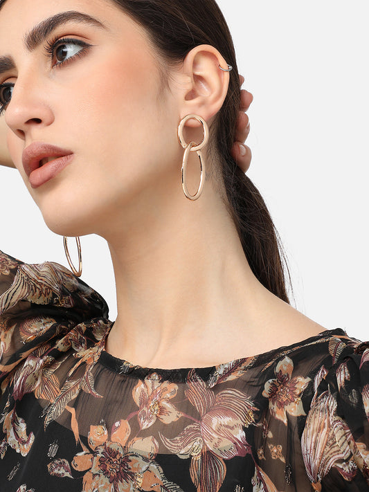 Gold Plated Designer Party Drop Earring For Women
