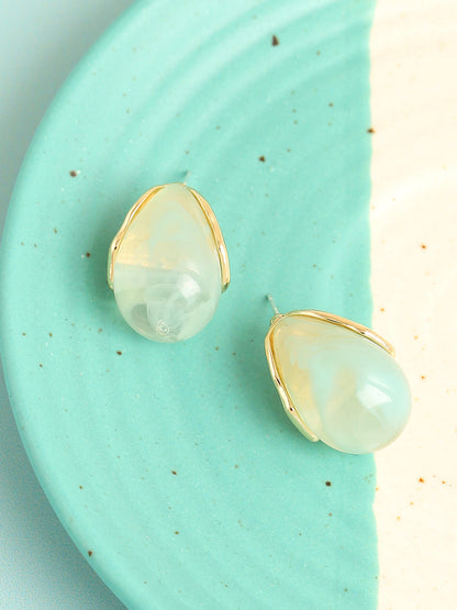 Gold Plated Designer Stone Party Stud For Women