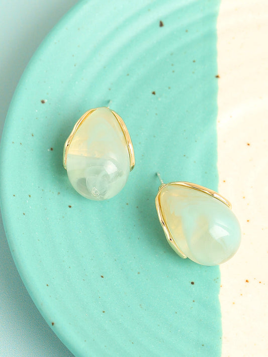 Gold Plated Designer Stone Party Stud For Women