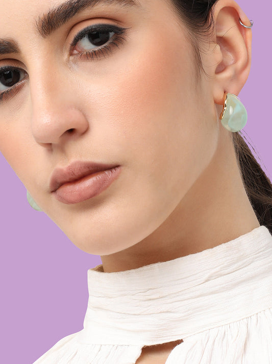 Gold Plated Designer Stone Party Stud For Women