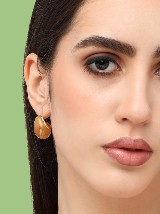 Gold Plated Designer Stone Party Stud For Women