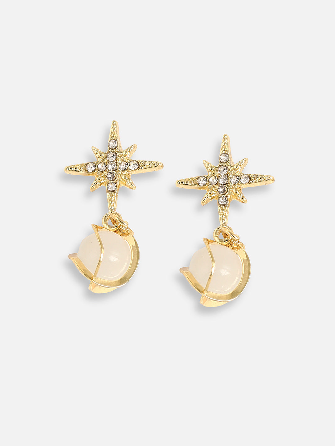 Gold Plated Designer Stone Party Drop Earring For Women