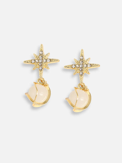 Gold Plated Designer Stone Party Drop Earring For Women
