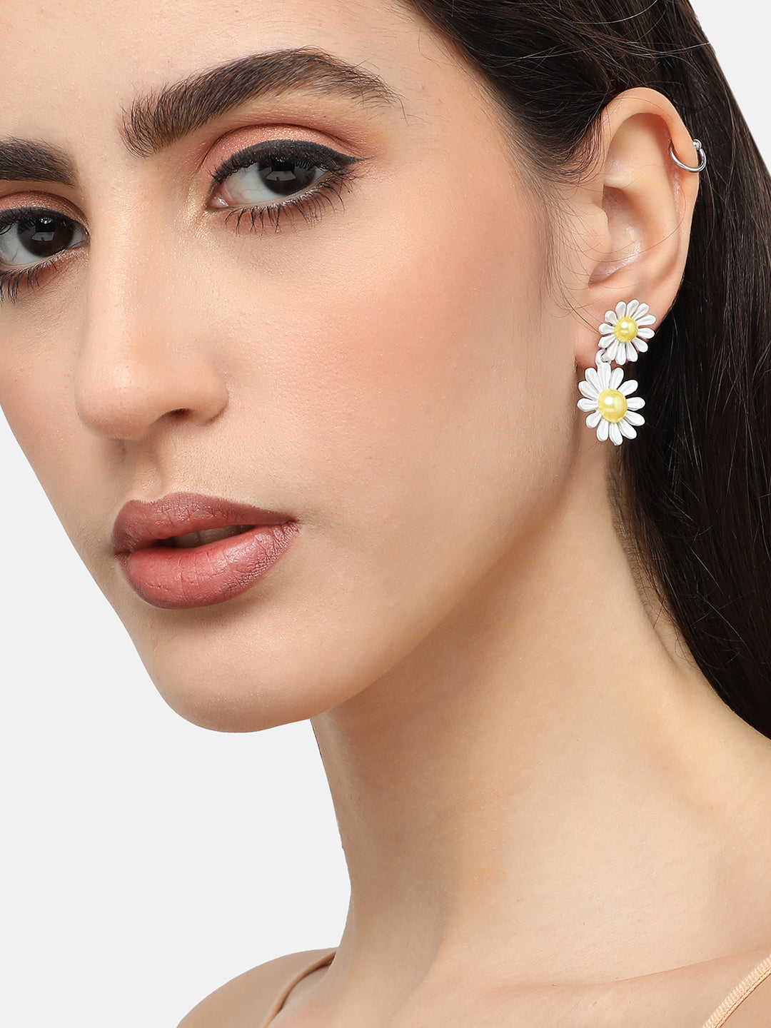 Gold Plated Pearls Party Drop Earring For Women