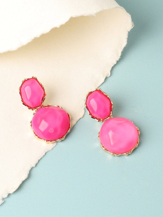 Gold Plated Designer Stone Party Drop Earring For Women