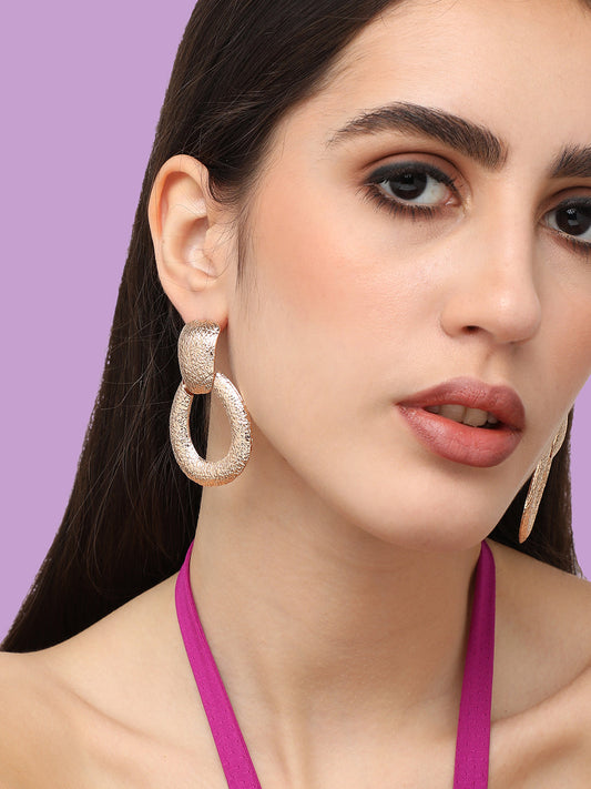 Gold Plated Designer Casual Drop Earring For Women