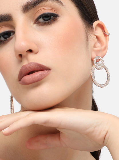 Gold Plated Designer Casual Drop Earring For Women