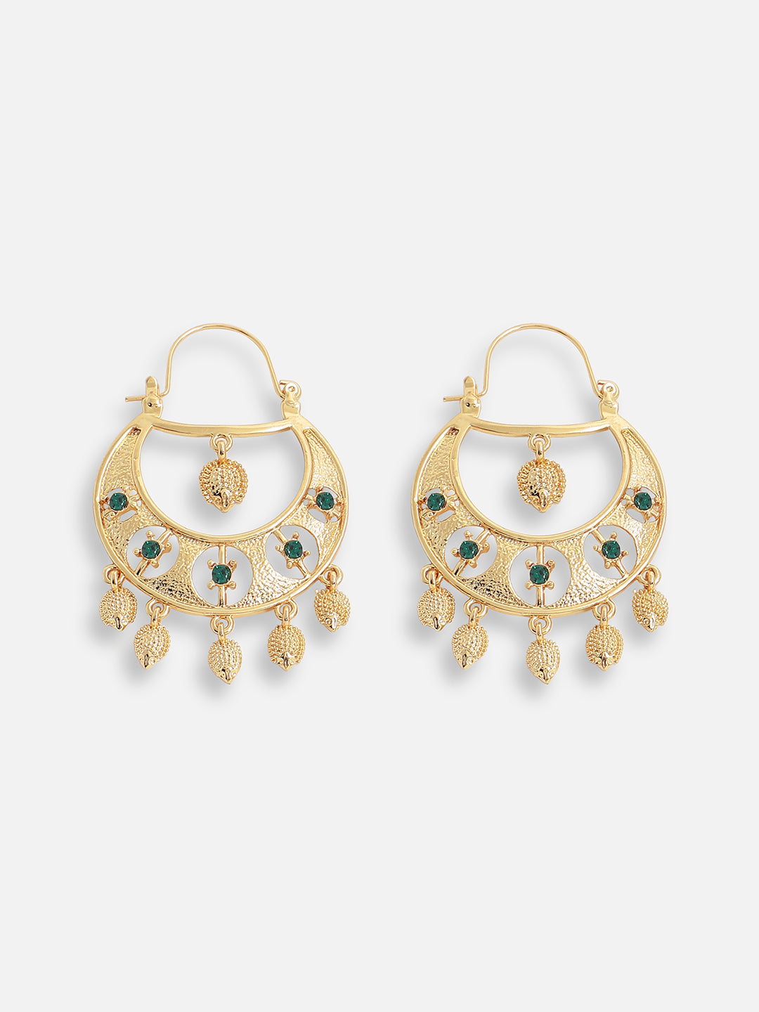 Gold Plated Designer Stone Party Drop Earring For Women