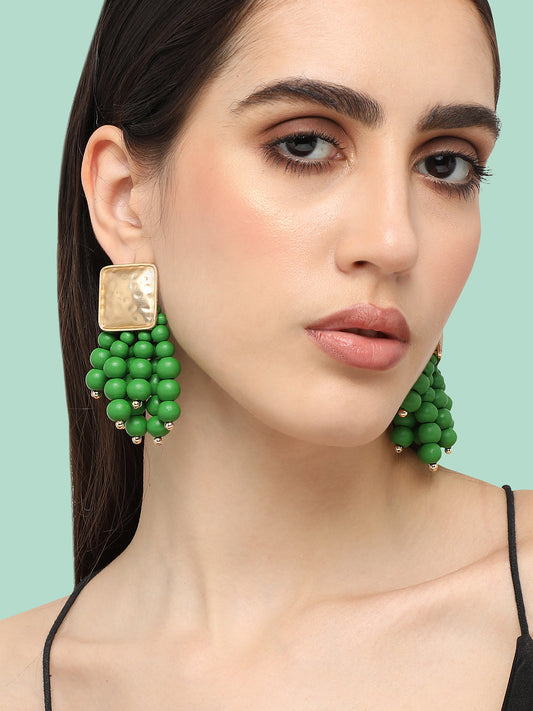 Gold Plated Designer Stone Party Drop Earring For Women