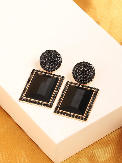 Gold Plated Designer Stone Party Drop Earring For Women