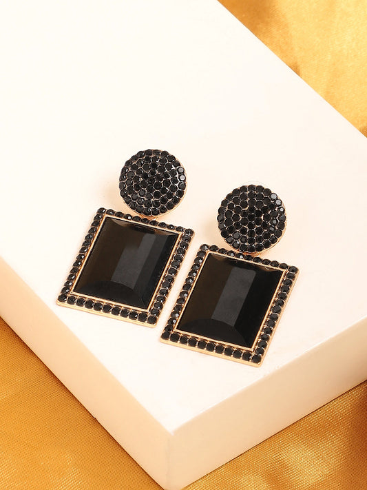 Gold Plated Designer Stone Party Drop Earring For Women