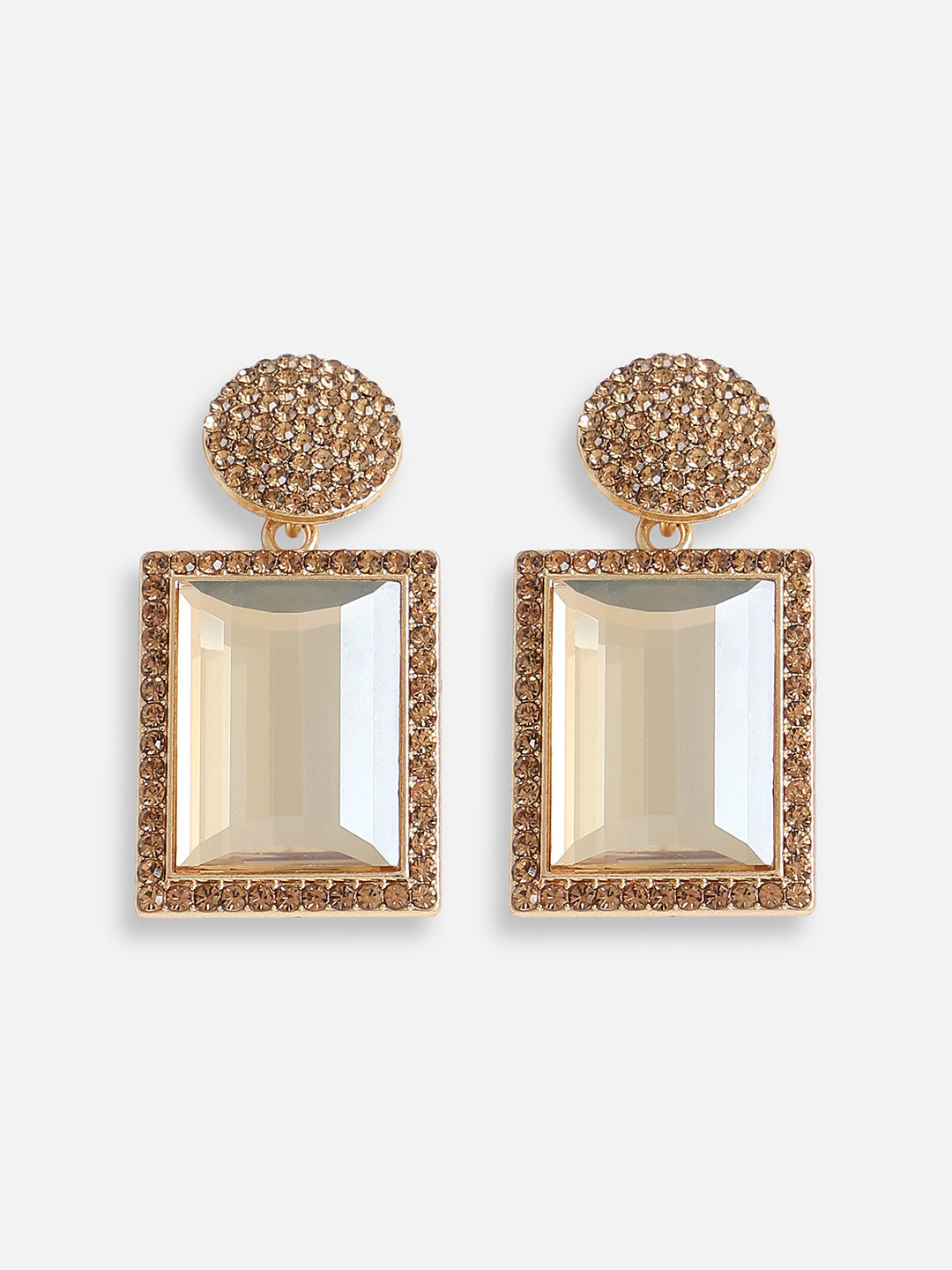 Gold Plated Designer Stone Party Drop Earring For Women
