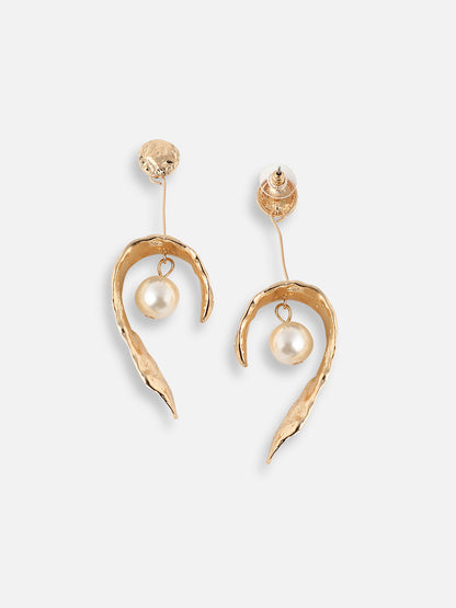 GOLD PLATED PEARLS DROP EARRING