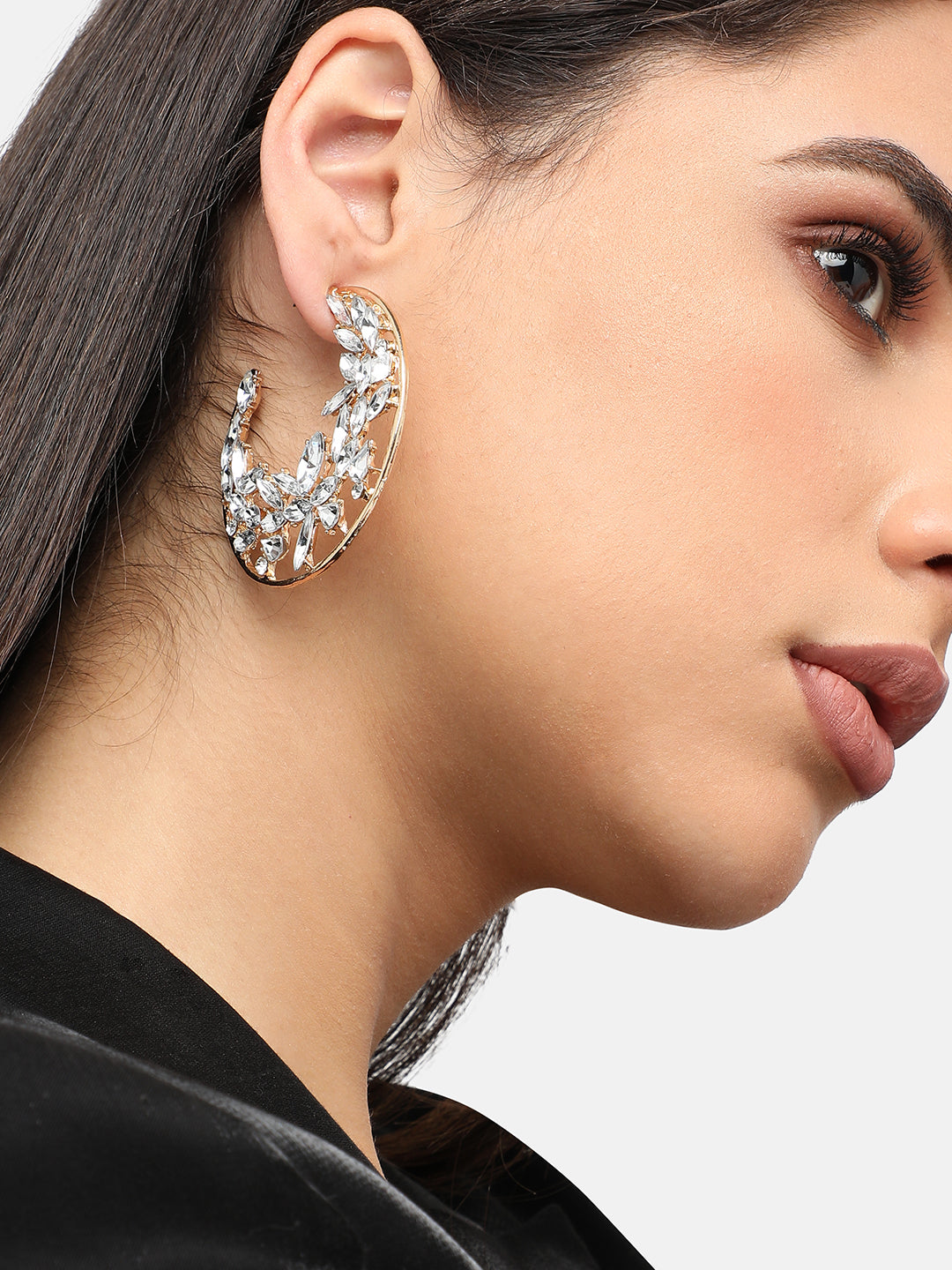 Gold Plated Designer Stone Party Drop Earring For Women