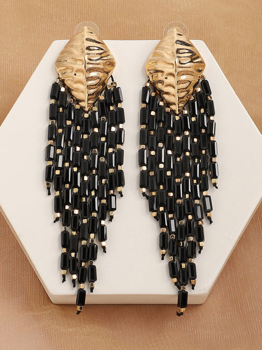 Gold Plated Designer Stone Party Drop Earring For Women