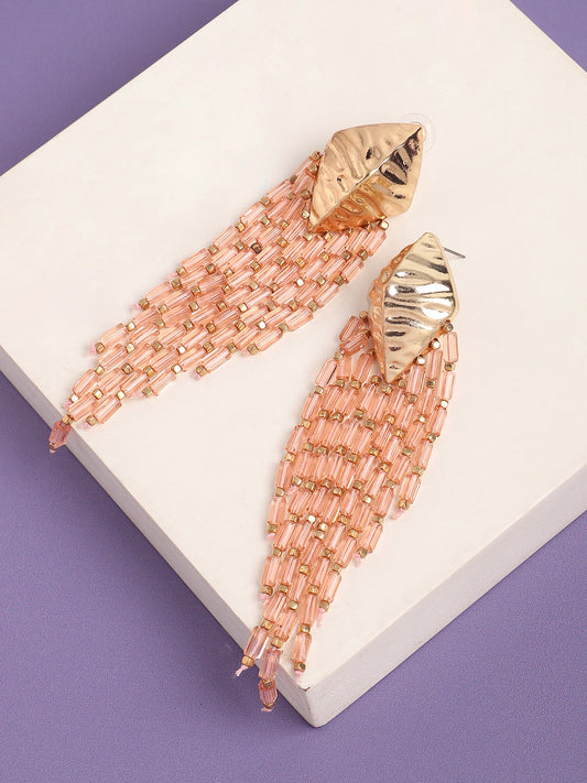 Gold Plated Designer Stone Party Drop Earring For Women