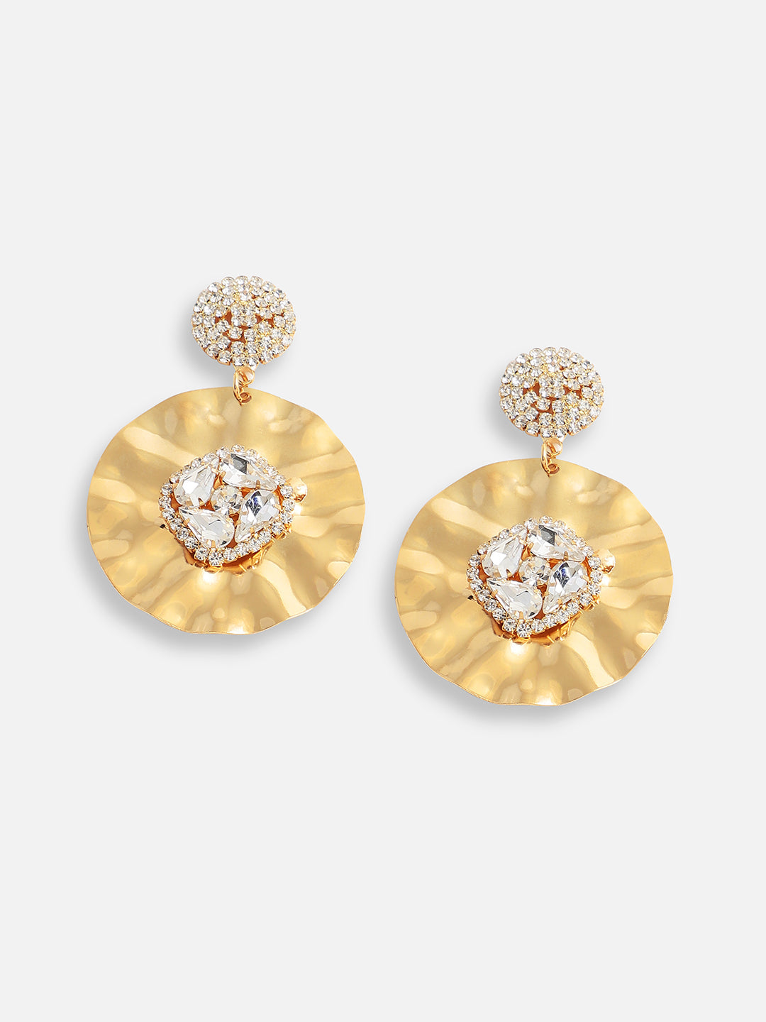Gold Plated Designer Stone Party Drop Earring For Women