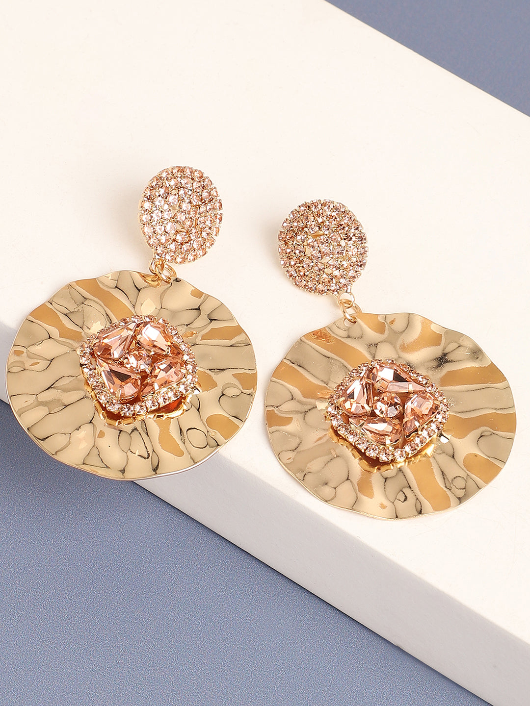 Gold Plated Designer Stone Party Drop Earring For Women