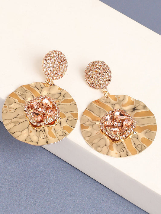 Gold Plated Designer Stone Party Drop Earring For Women
