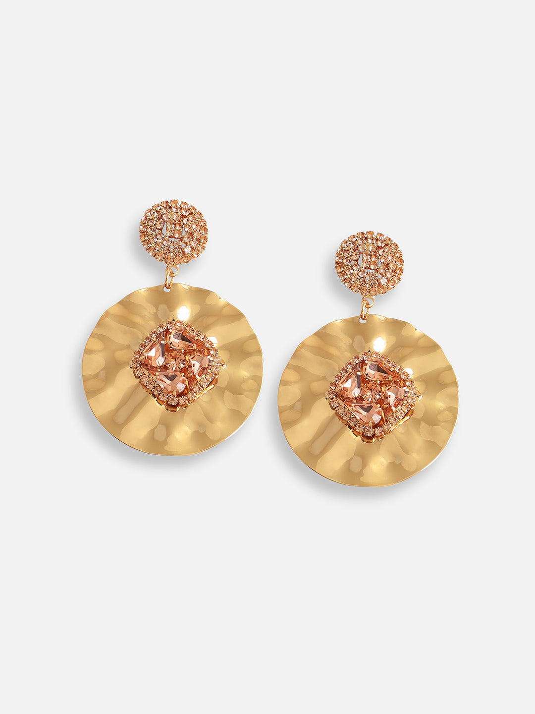 Gold Plated Designer Stone Party Drop Earring For Women