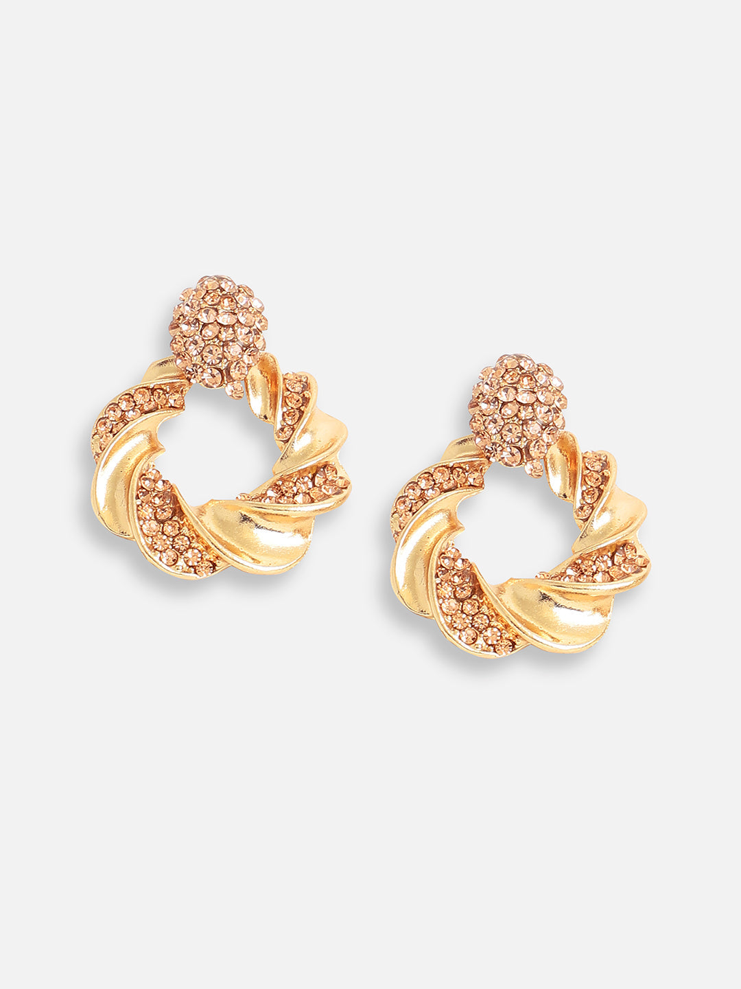 Gold Plated Designer Stone Party Drop Earring For Women