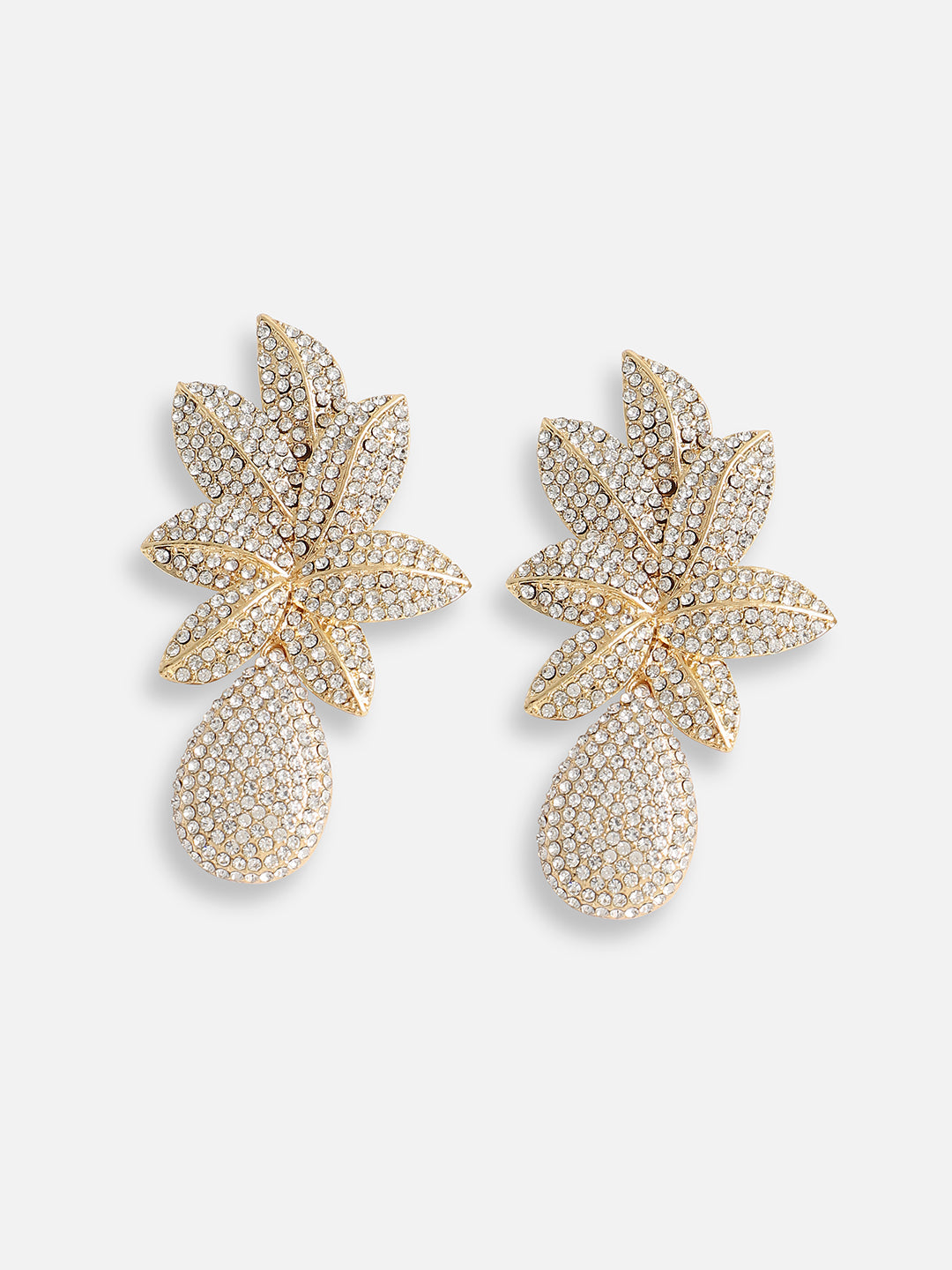 Gold Plated Designer Stone Party Drop Earring For Women
