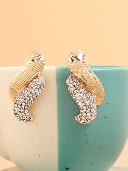 Gold Plated Designer Stone Party Drop Earring For Women