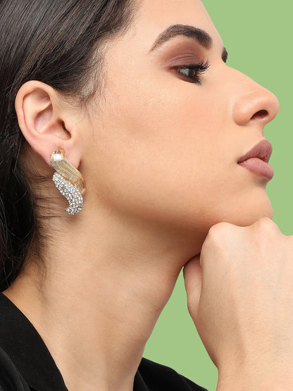 Gold Plated Designer Stone Party Drop Earring For Women
