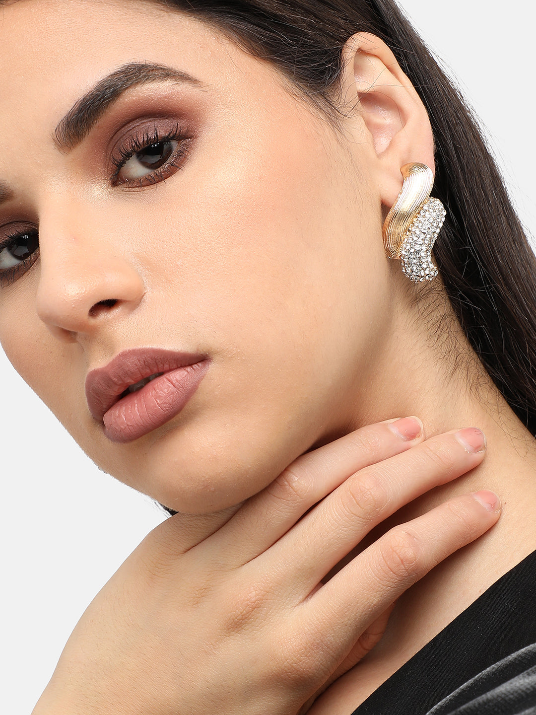 Gold Plated Designer Stone Party Drop Earring For Women