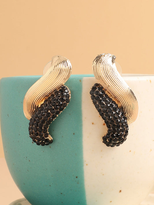 Gold Plated Designer Stone Party Drop Earring For Women