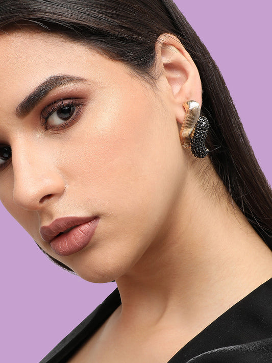 Gold Plated Designer Stone Party Drop Earring For Women