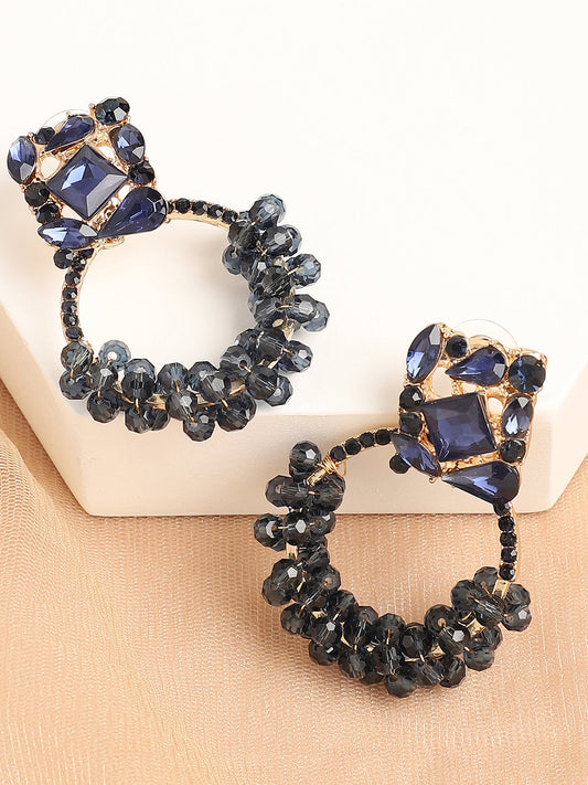 Gold Plated Designer Stone Party Drop Earring For Women