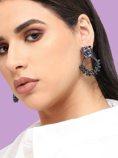 Gold Plated Designer Stone Party Drop Earring For Women